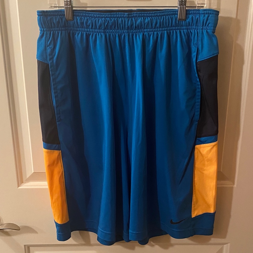 Nike Dri-Fit Men's Athletic Shorts in Blue and Gold